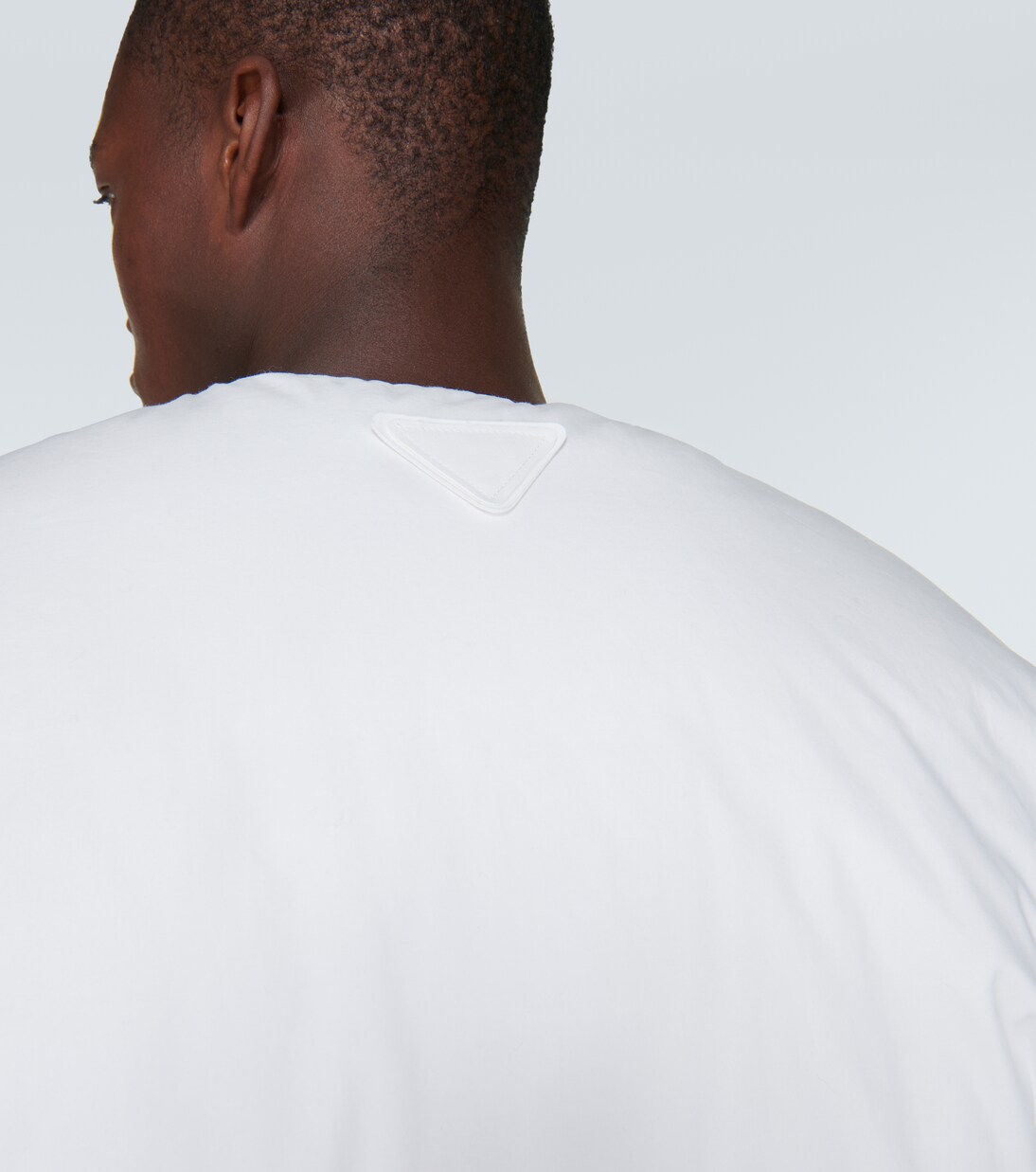 크롭 코튼 다운 재킷 | Prada