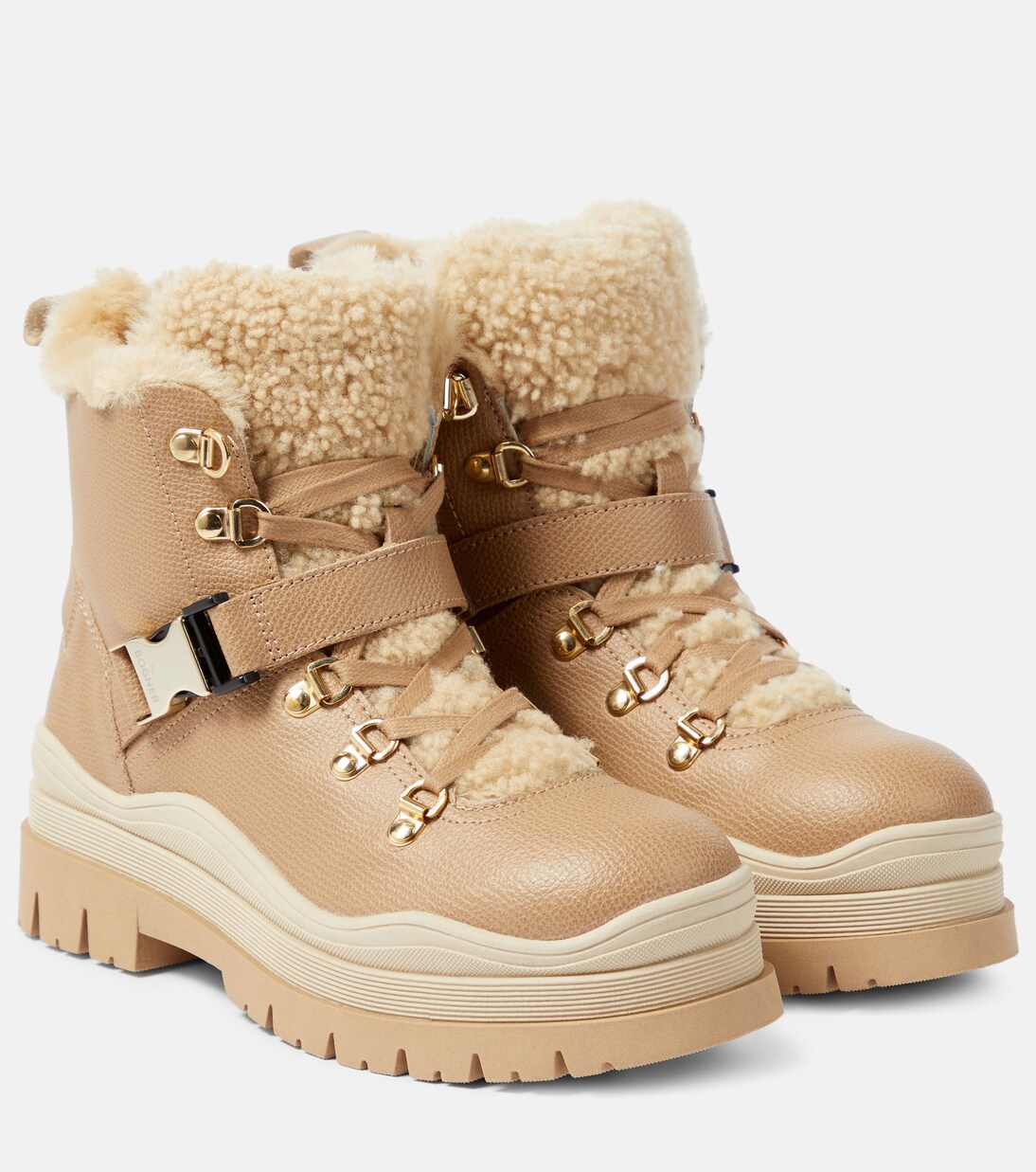 Bottines Arosa en cuir et shearling | Bogner
