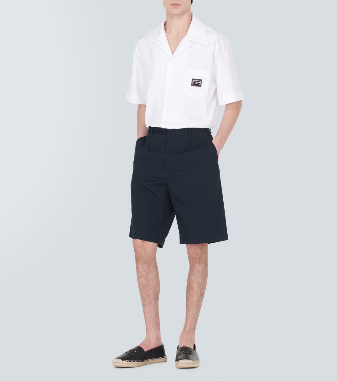 Camicia in cotone con logo | Dolce&Gabbana