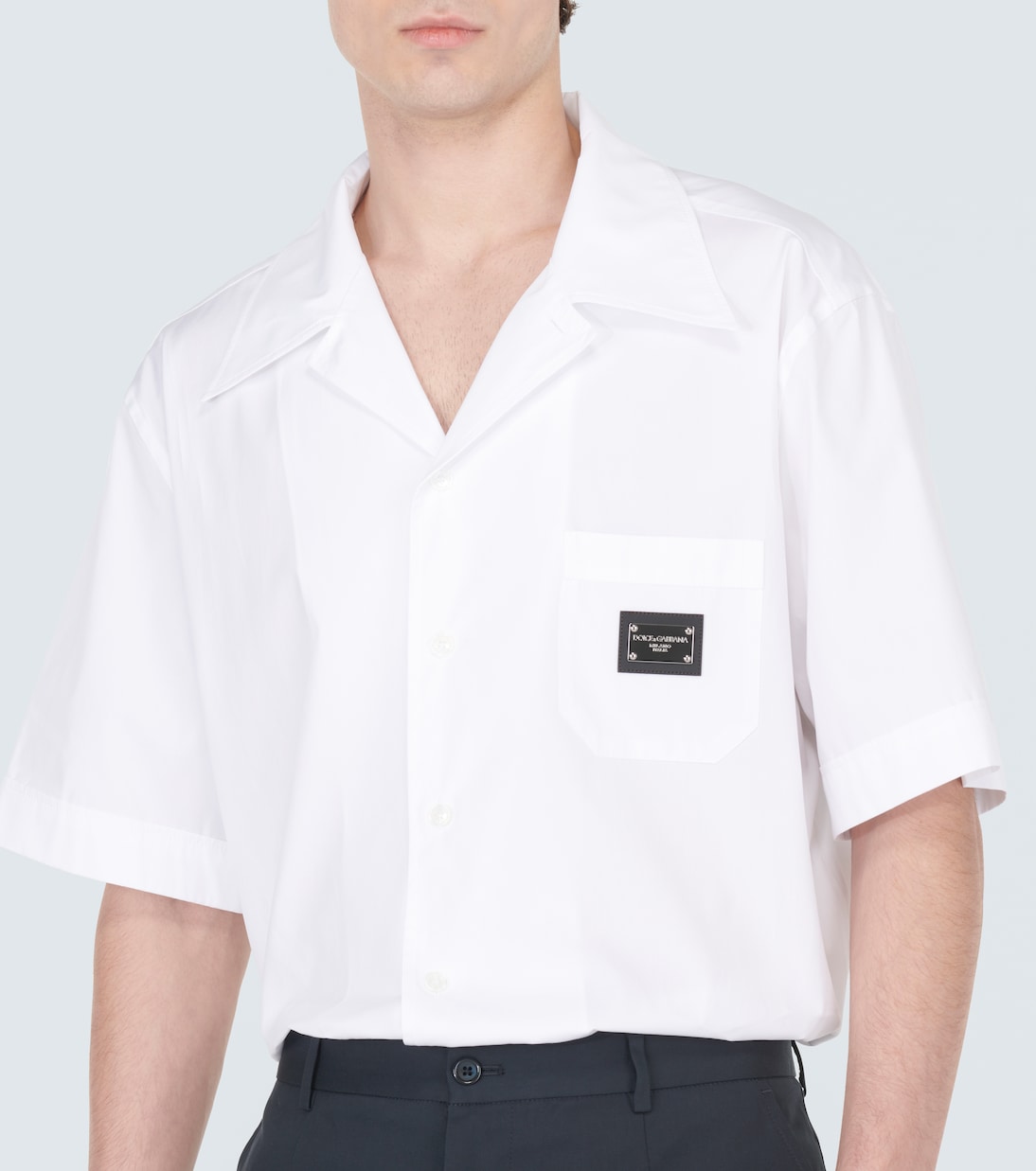 Camicia in cotone con logo | Dolce&Gabbana