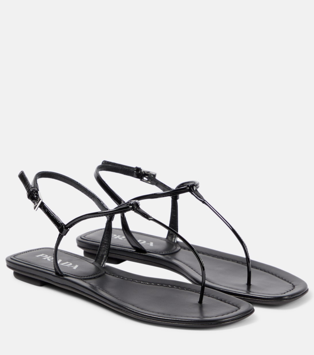 Sandalen aus Lackleder | Prada