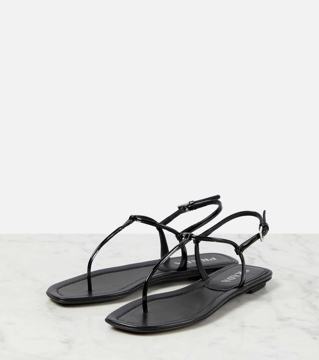Sandalen aus Lackleder | Prada