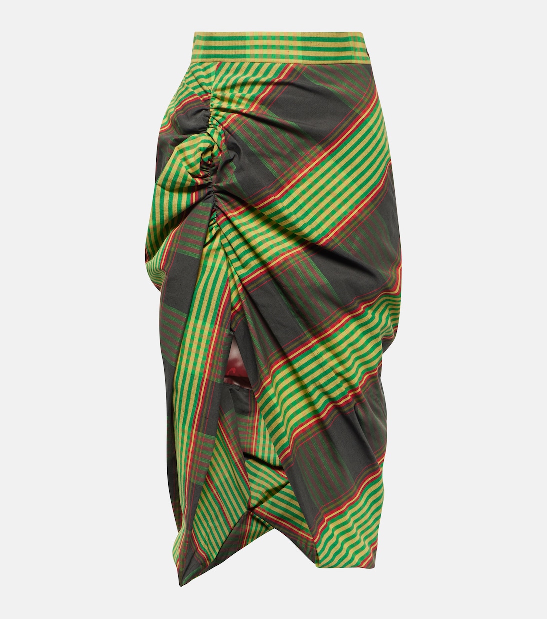 Midirock Side Panther aus Baumwolle und Leinen | Vivienne Westwood