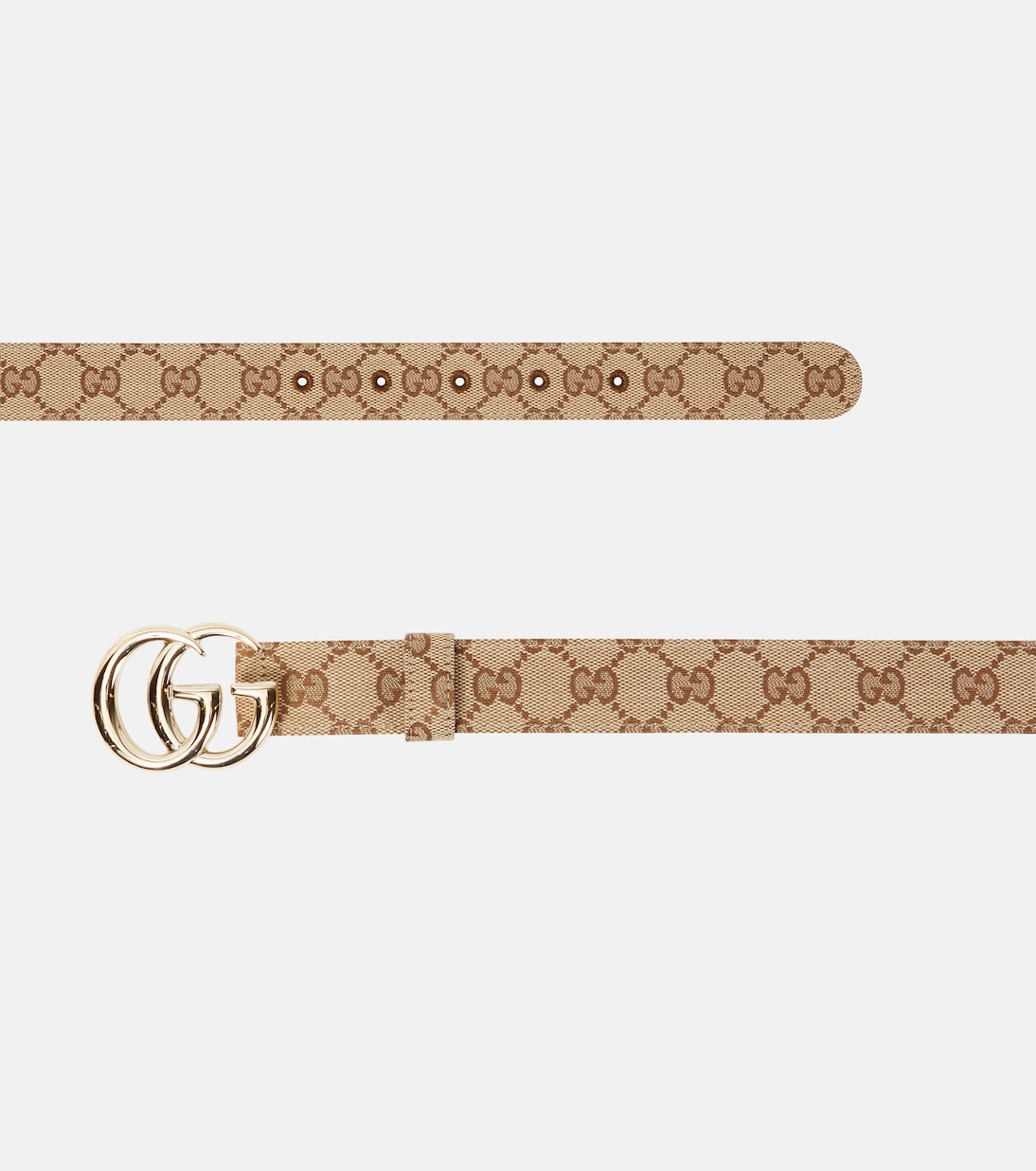 GG Marmont leather-trimmed belt | Gucci
