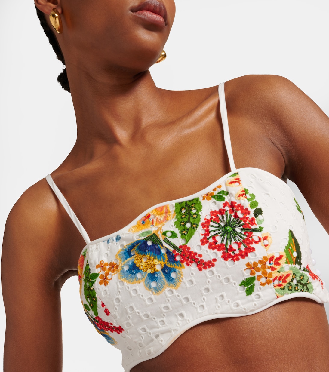 Cropped-Top Delicate Garden aus Baumwolle | Farm Rio