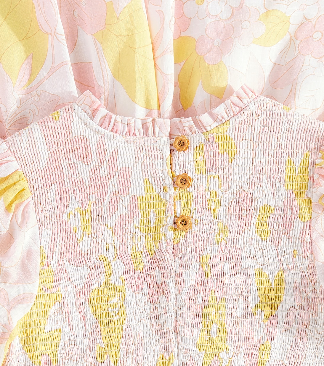 Pop puff-sleeve floral cotton dress | Zimmermann Kids
