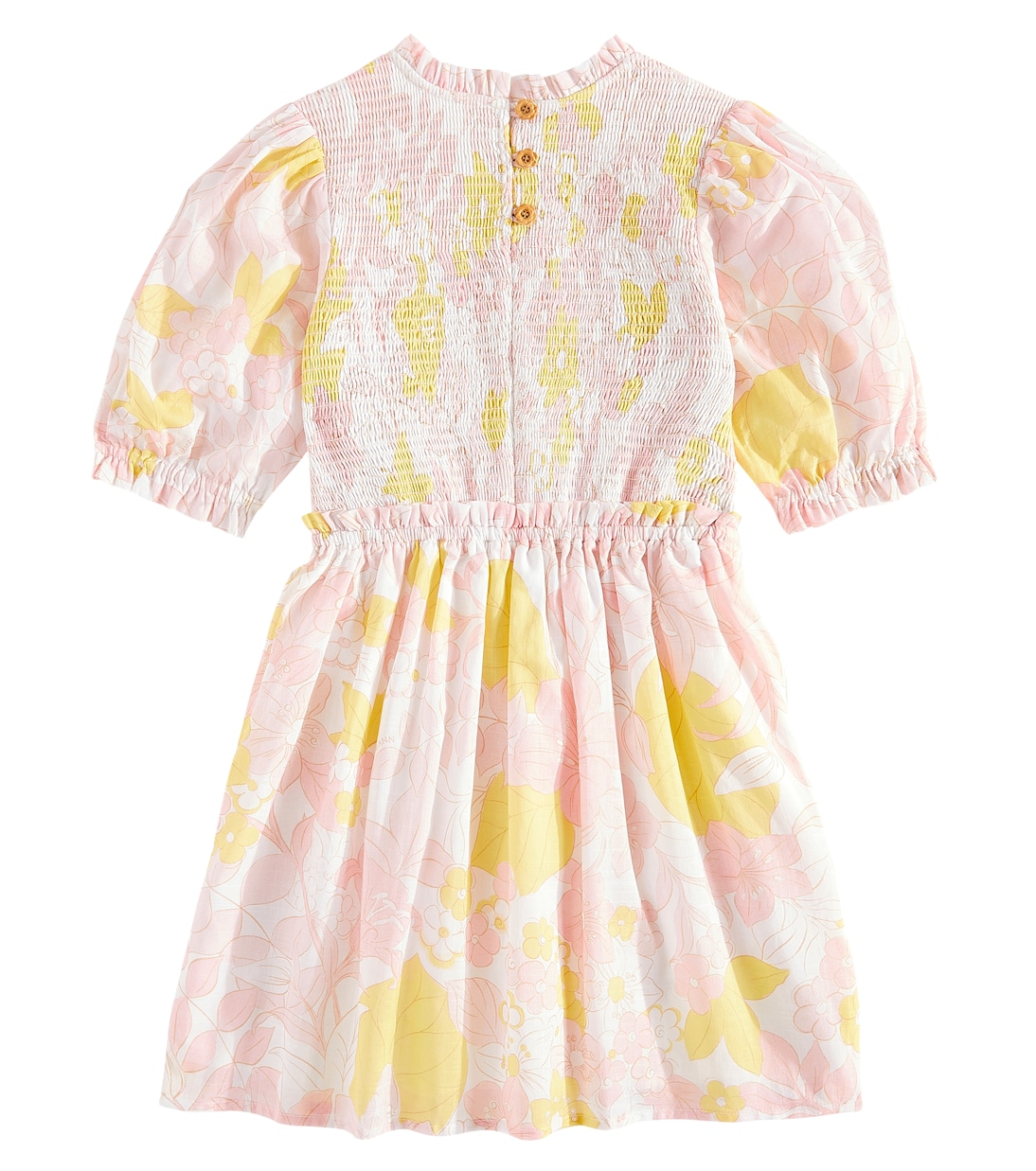 Pop puff-sleeve floral cotton dress | Zimmermann Kids