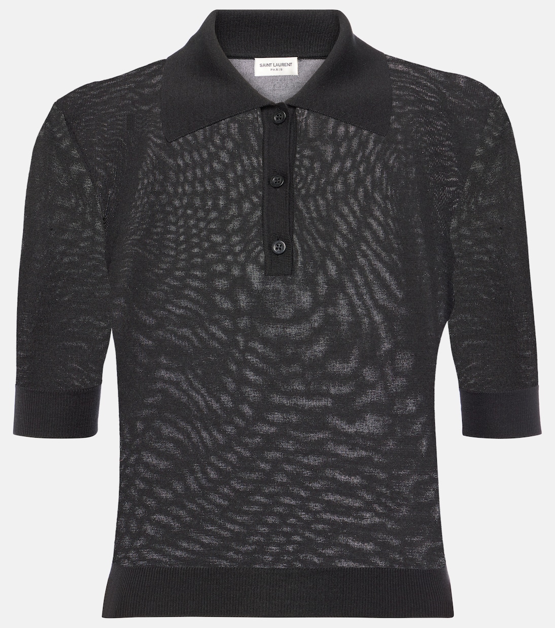 Cashmere, wool and silk polo shirt | Saint Laurent