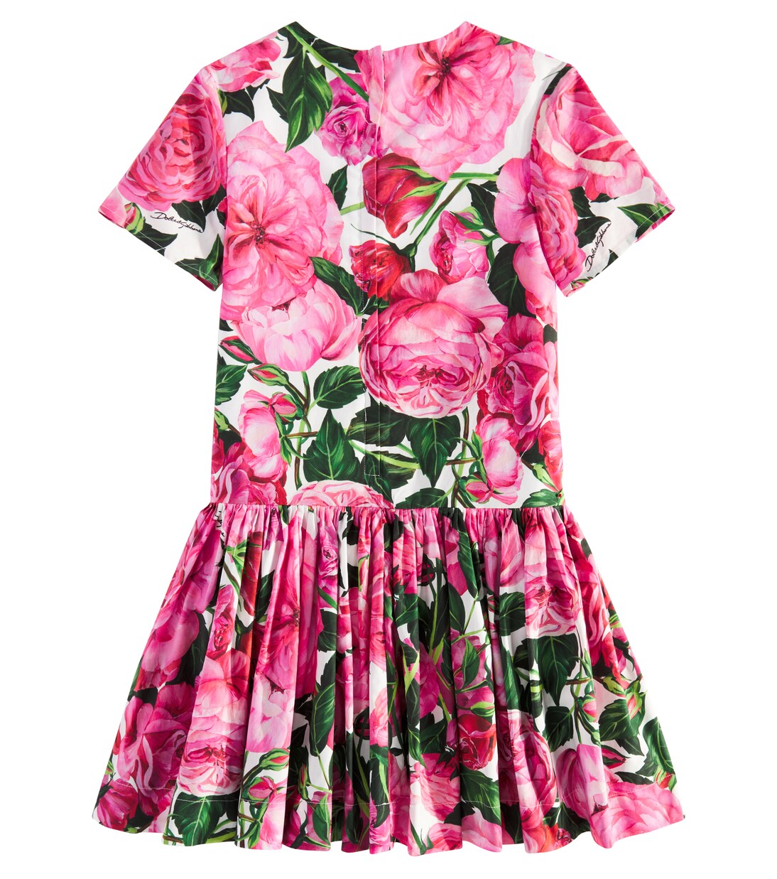 Robe en coton à fleurs | Dolce&Gabbana Kids