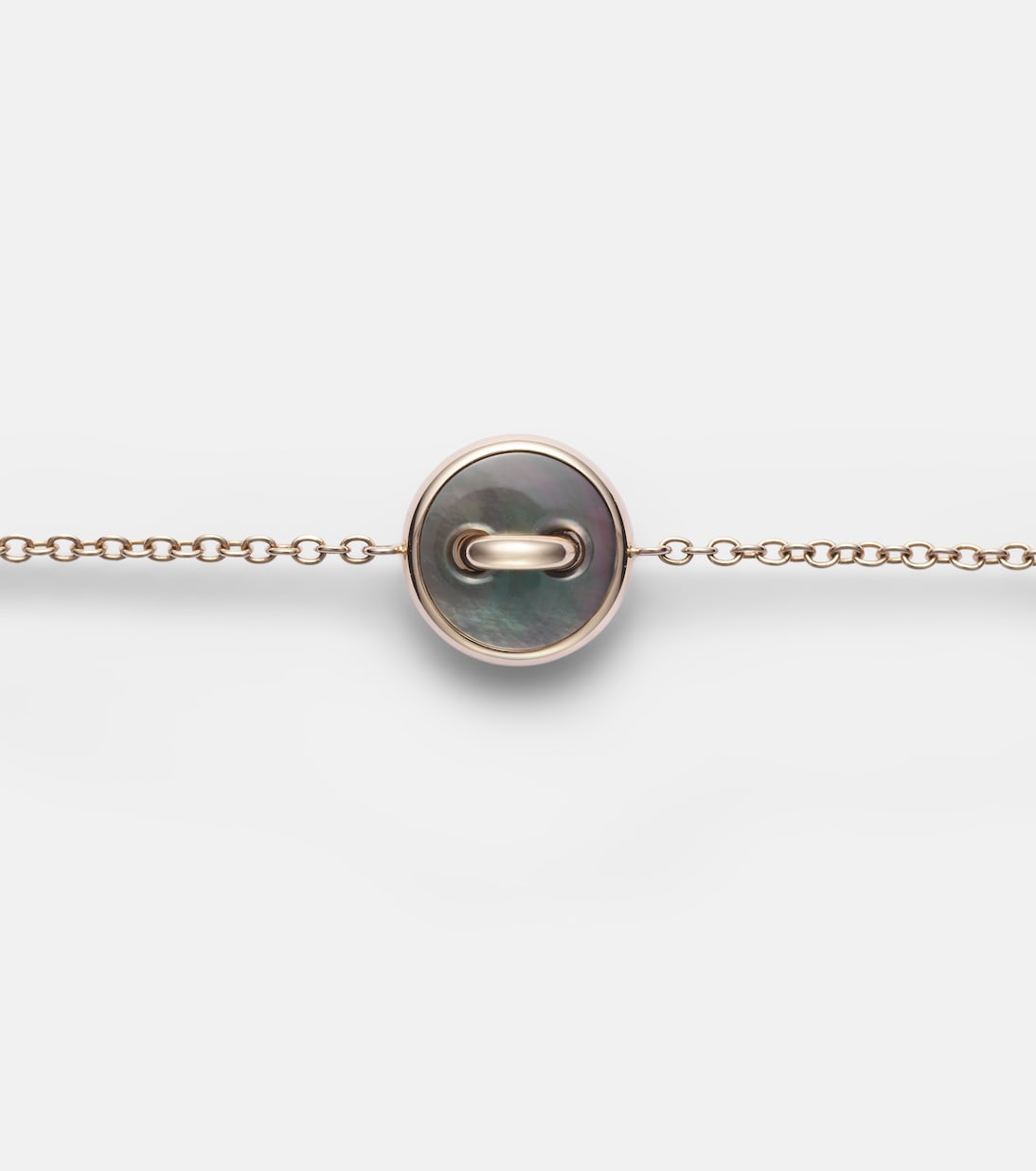 Pom Pom Dot 18kt rhodium-plated rose gold bracelet with mother-of-pearl and diamonds | Pomellato