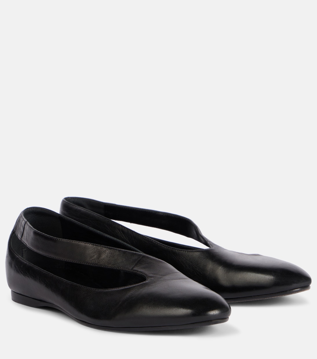 Diana cutout leather ballet flats | Khaite