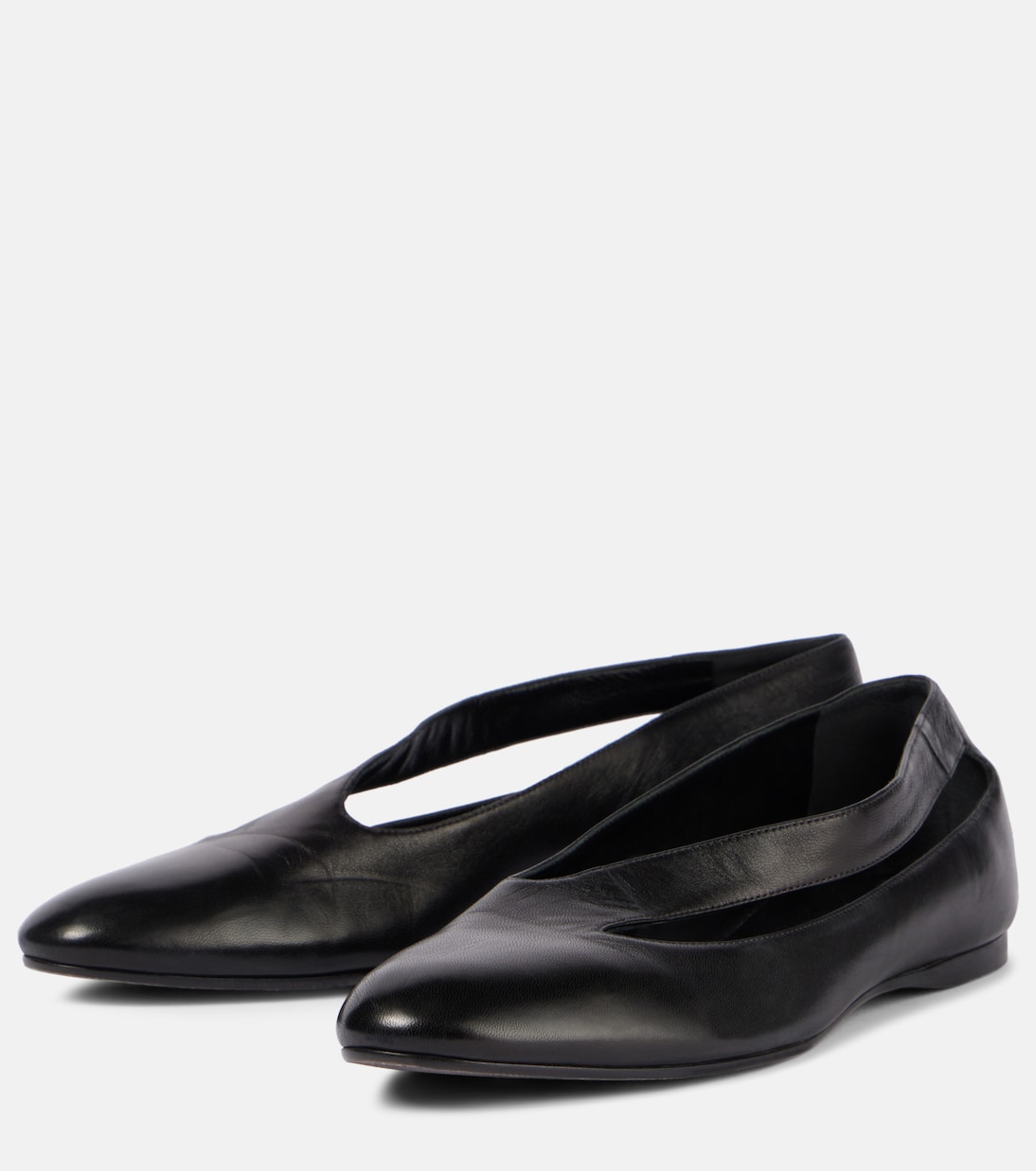 Diana cutout leather ballet flats | Khaite