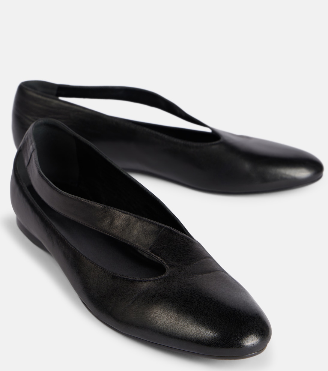 Diana cutout leather ballet flats | Khaite