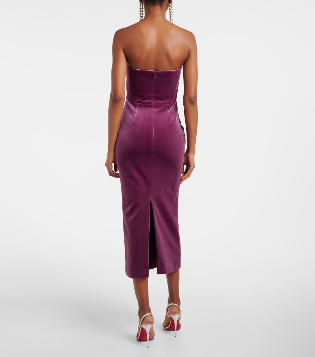 Robe midi en velours | Alex Perry