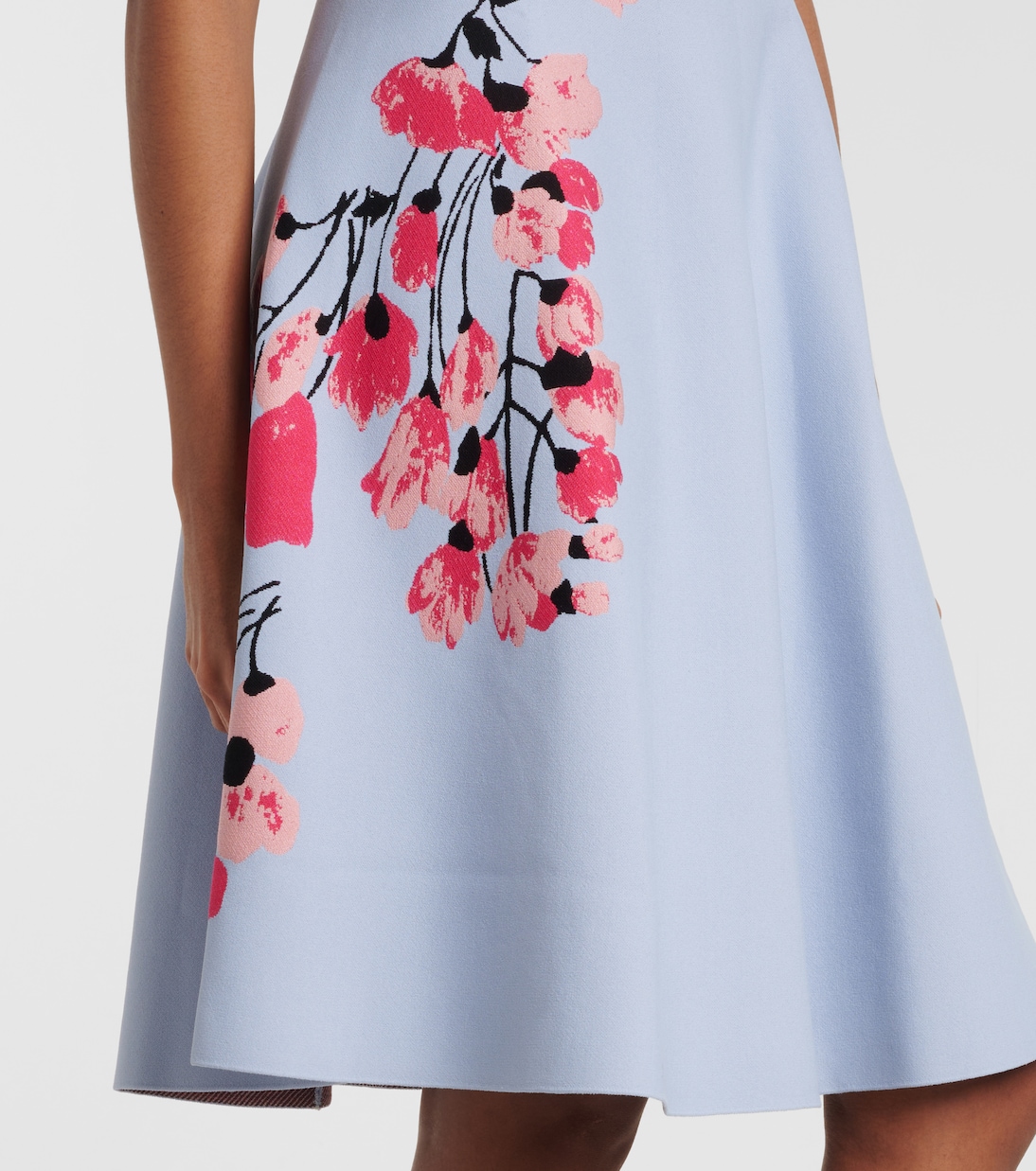 Robe midi en jacquard à fleurs | Carolina Herrera
