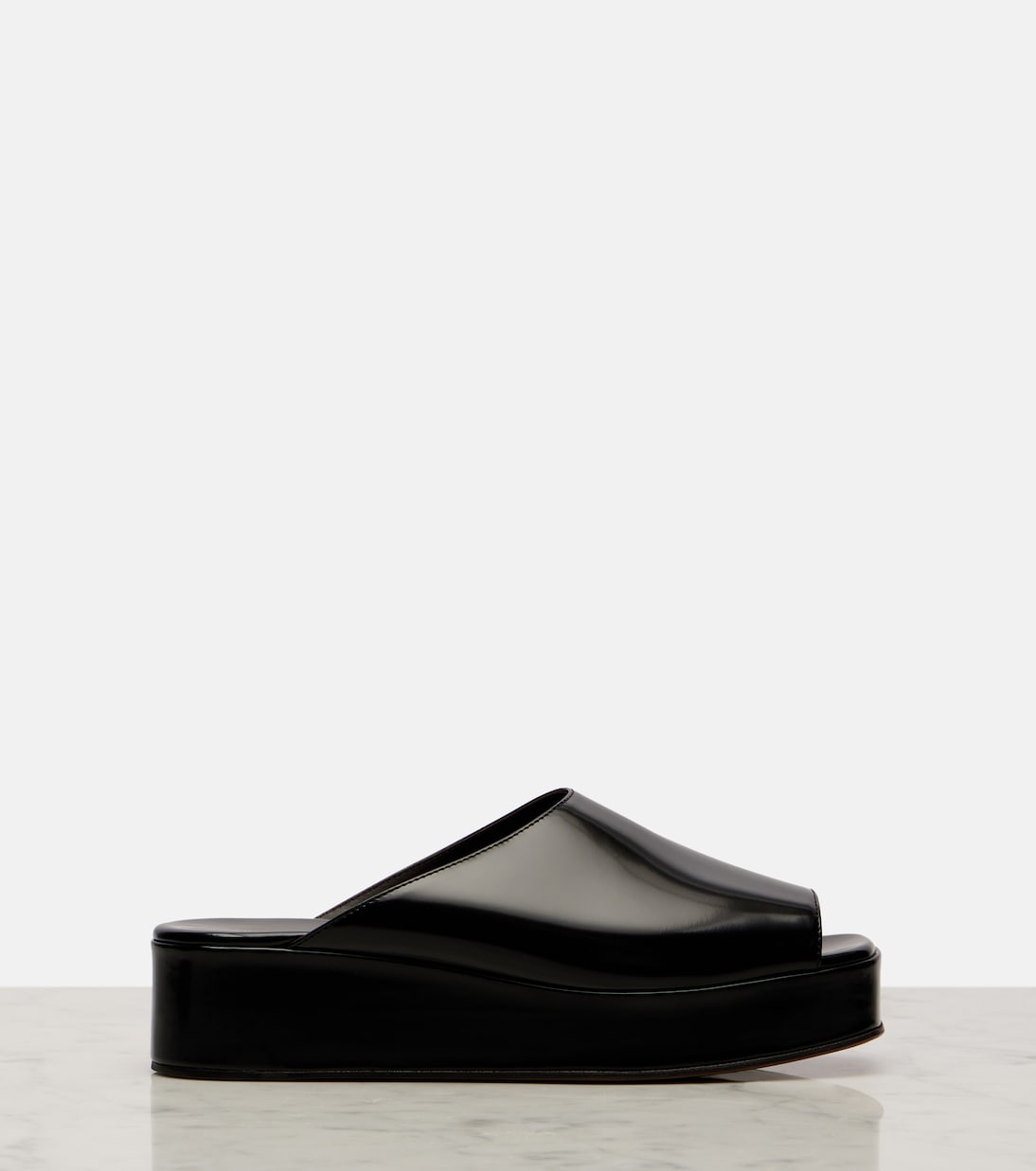 Emi patent leather platform mules | The Row