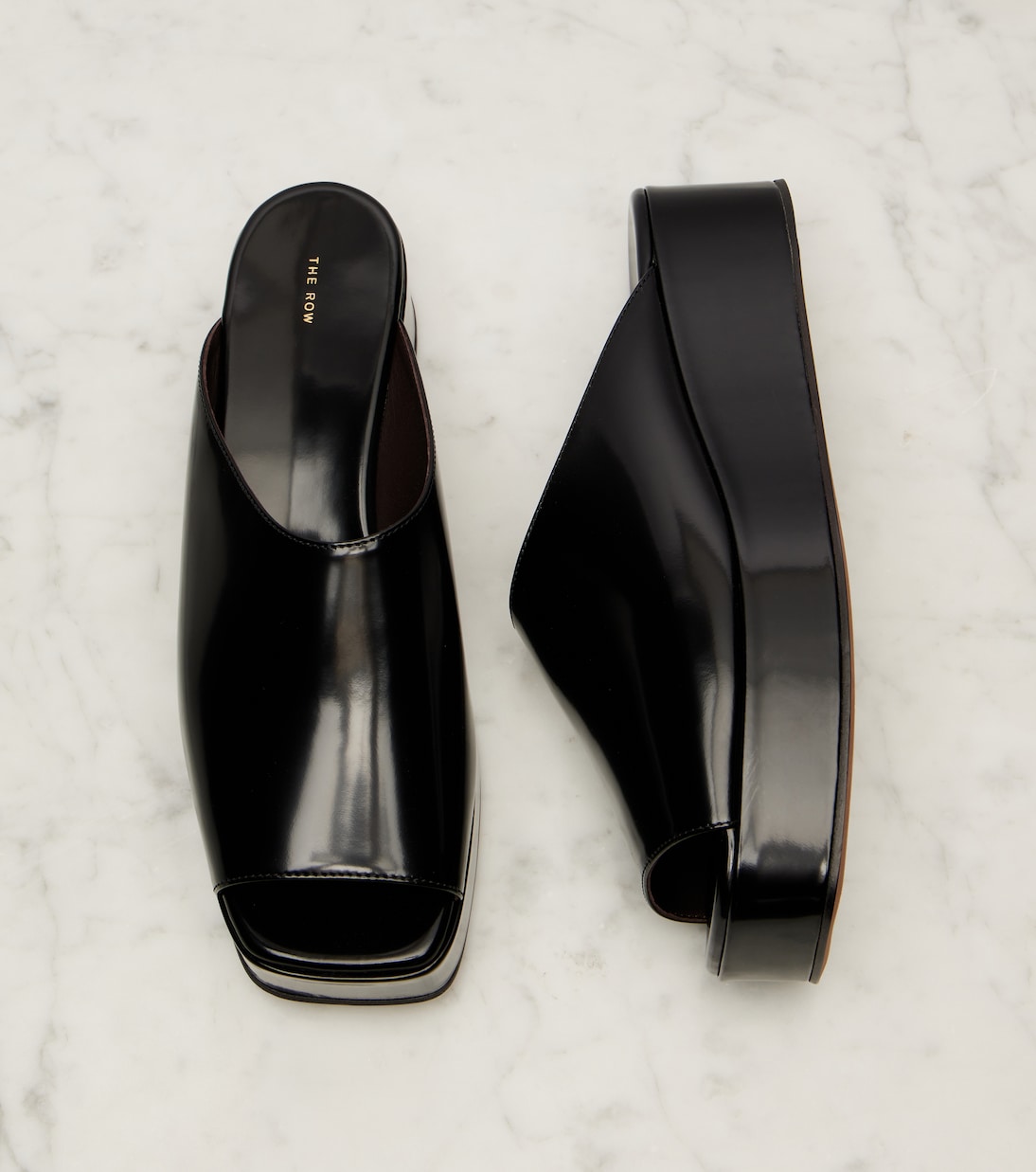 Emi patent leather platform mules | The Row