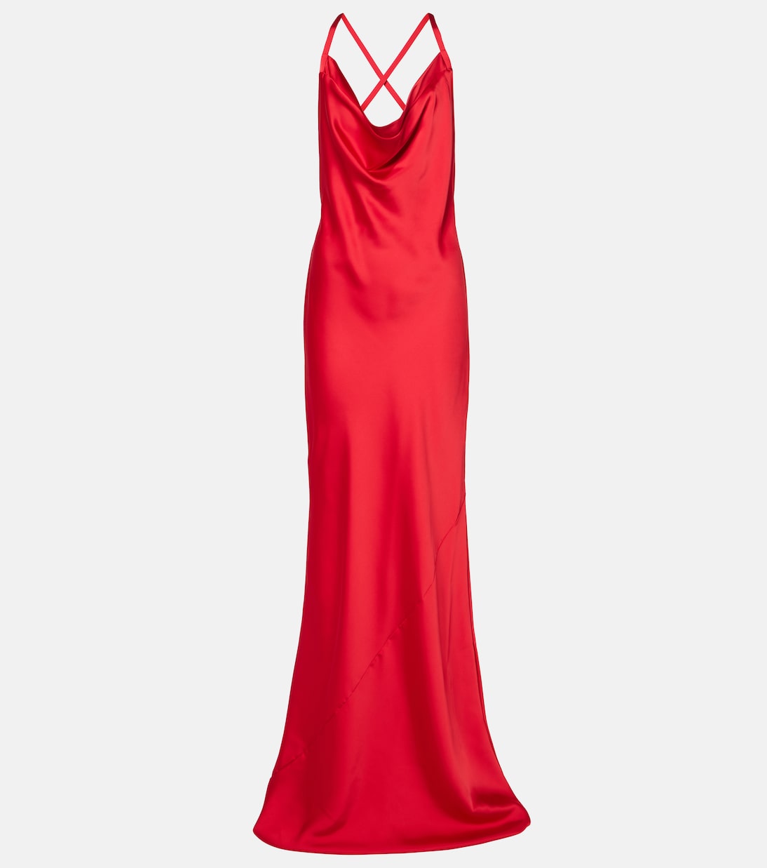 Open-back satin gown | Norma Kamali