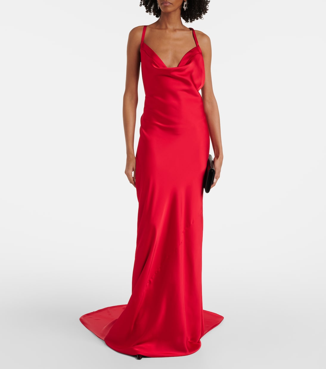 Open-back satin gown | Norma Kamali