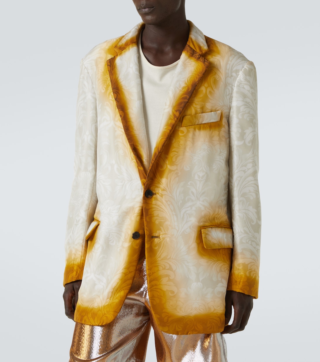 Silk jacquard blazer | Dries Van Noten