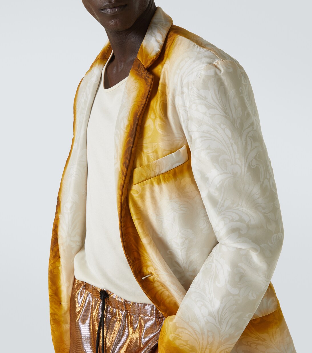 Silk jacquard blazer | Dries Van Noten