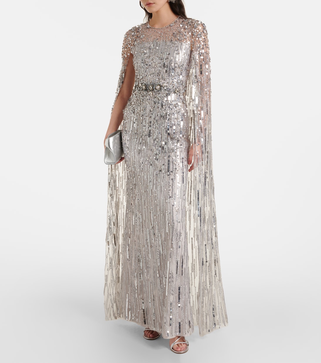 Abito lungo Ruby con paillettes | Jenny Packham