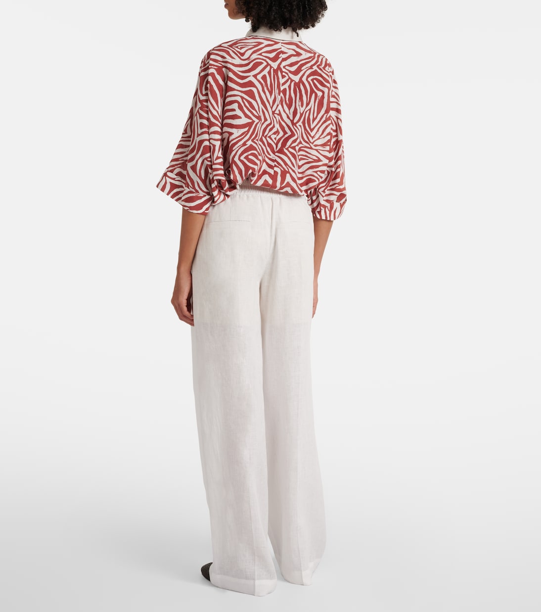 Linen wide-leg pants | Brunello Cucinelli