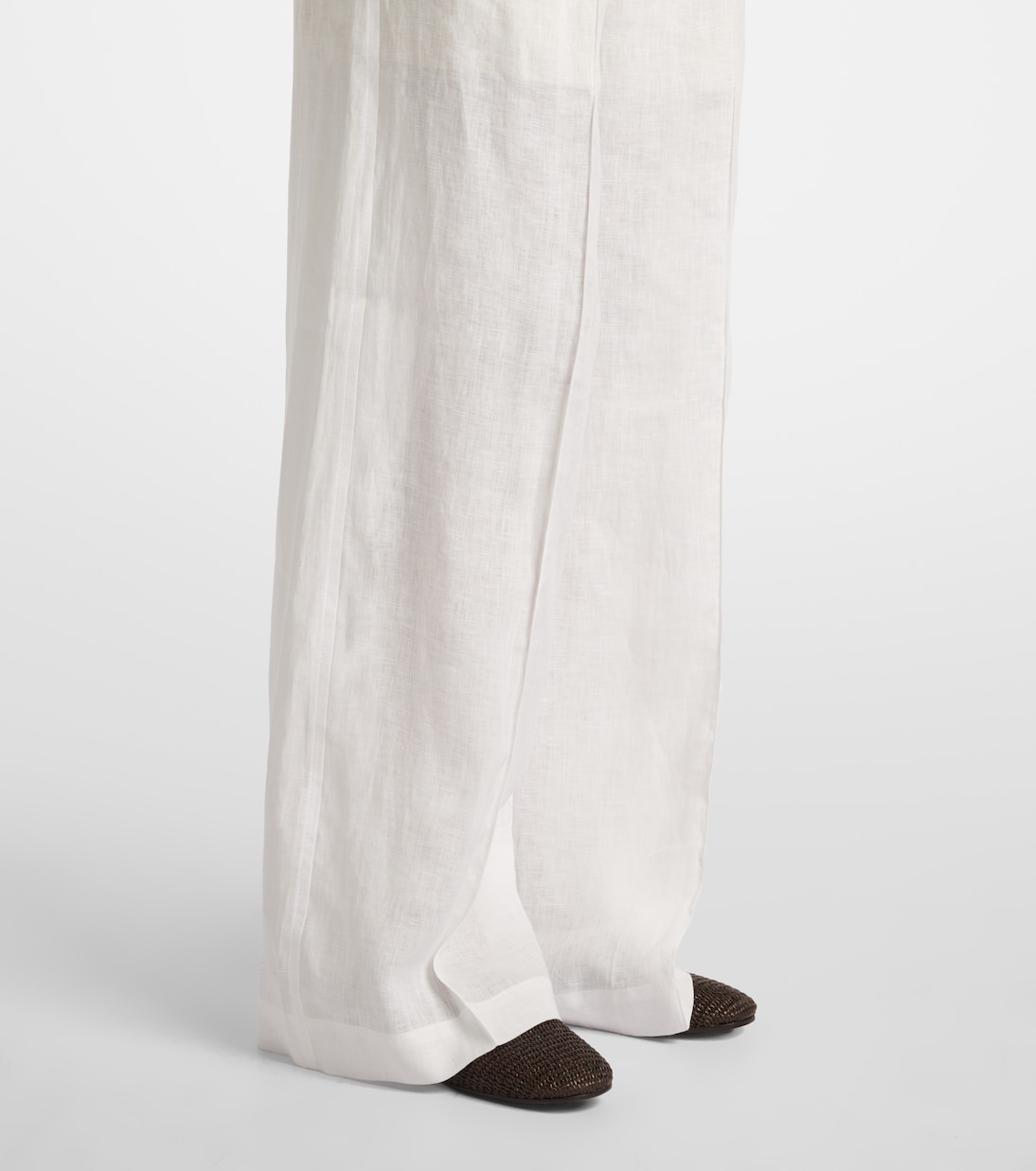 Linen wide-leg pants | Brunello Cucinelli