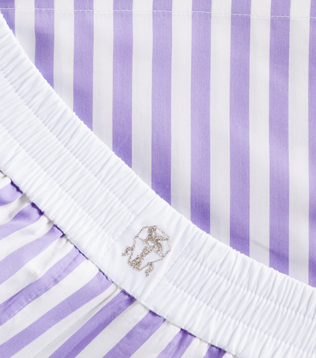 Striped cotton and silk Bermuda shorts | Brunello Cucinelli Kids