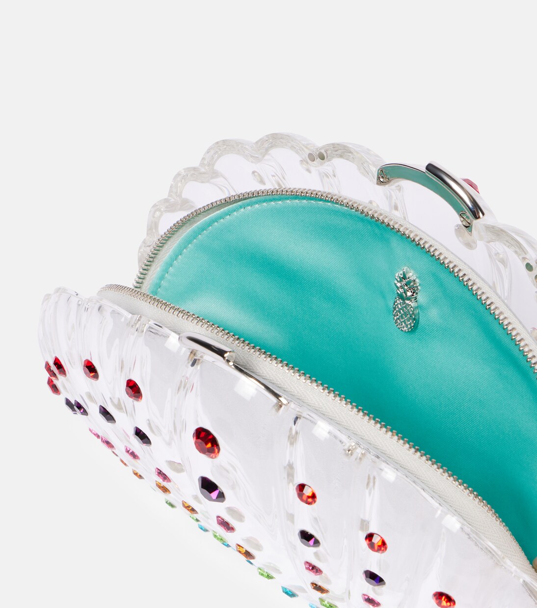 Crystal Shell 임벨리시드 클러치 | Aquazzura