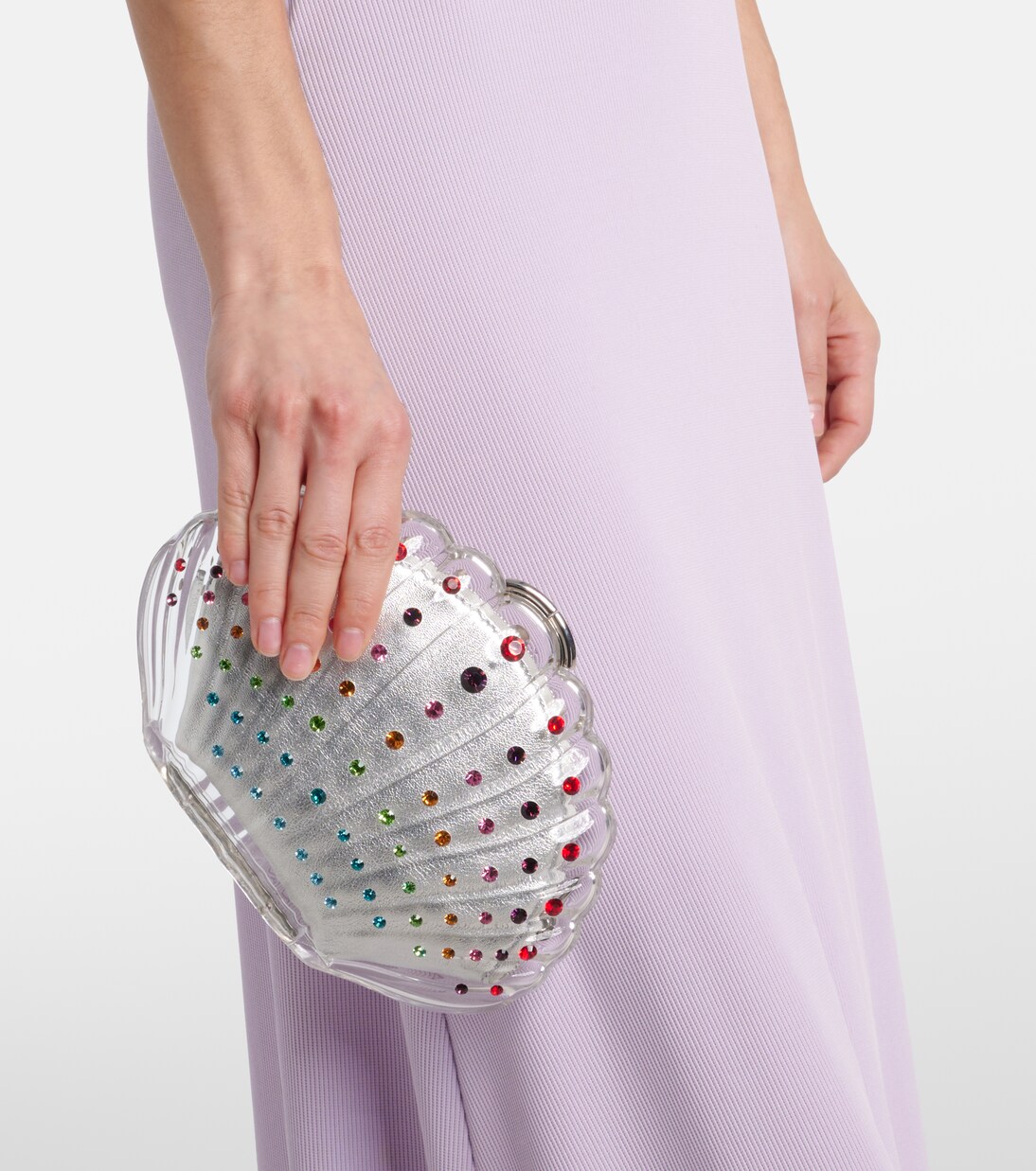 Crystal Shell 임벨리시드 클러치 | Aquazzura