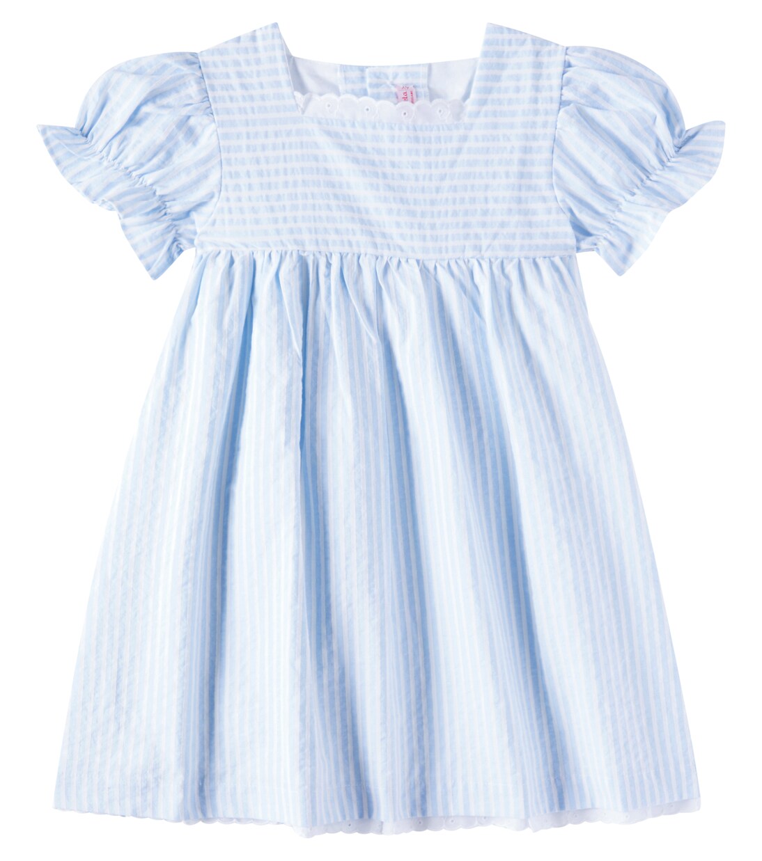 Zoe striped ruffled cotton-blend dress | La Coqueta