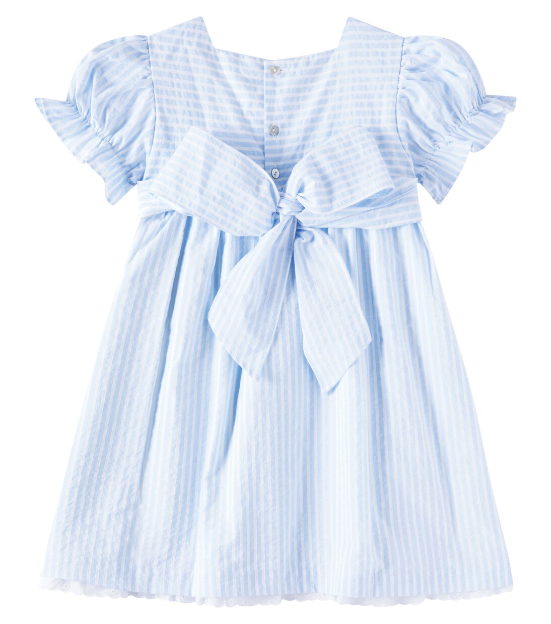 Zoe striped ruffled cotton-blend dress | La Coqueta