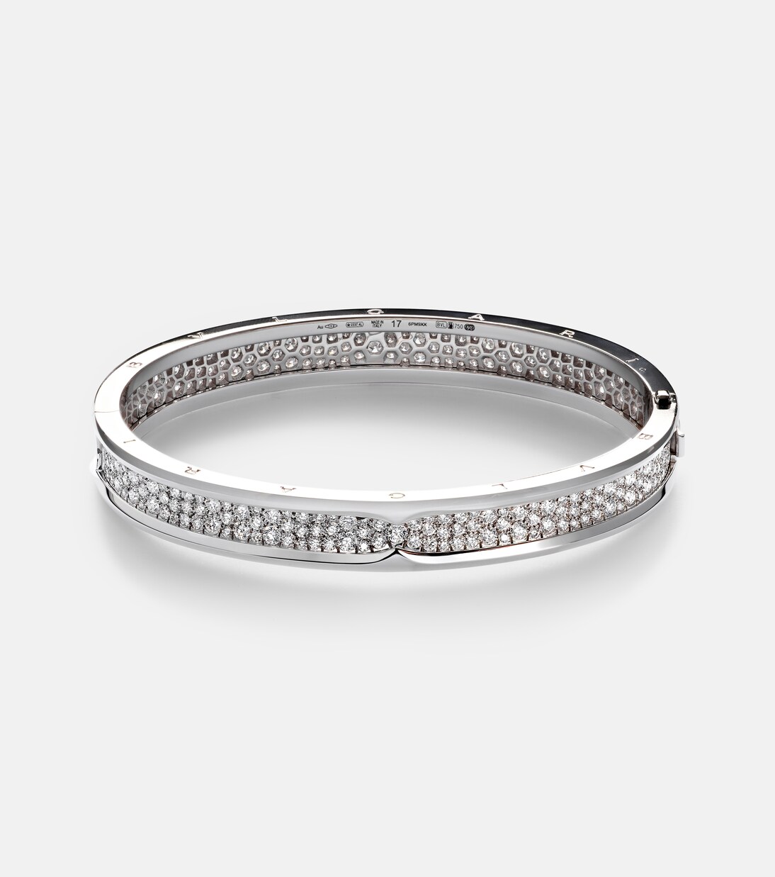 Bracelet B.zero1 en or blanc 18 ct et diamants | Bvlgari