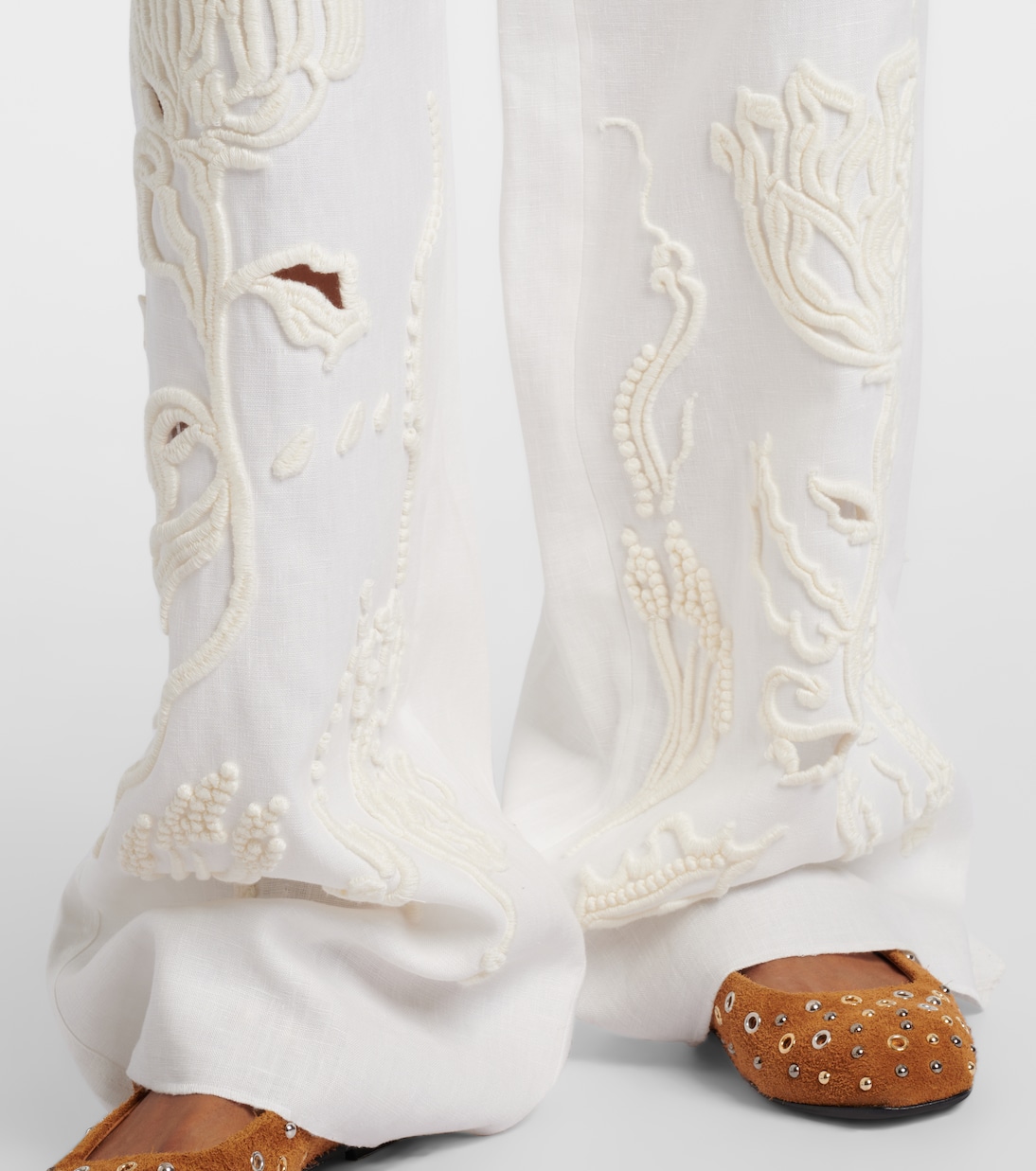 Pantalon ample Beauty brodé en lin | Dorothee Schumacher