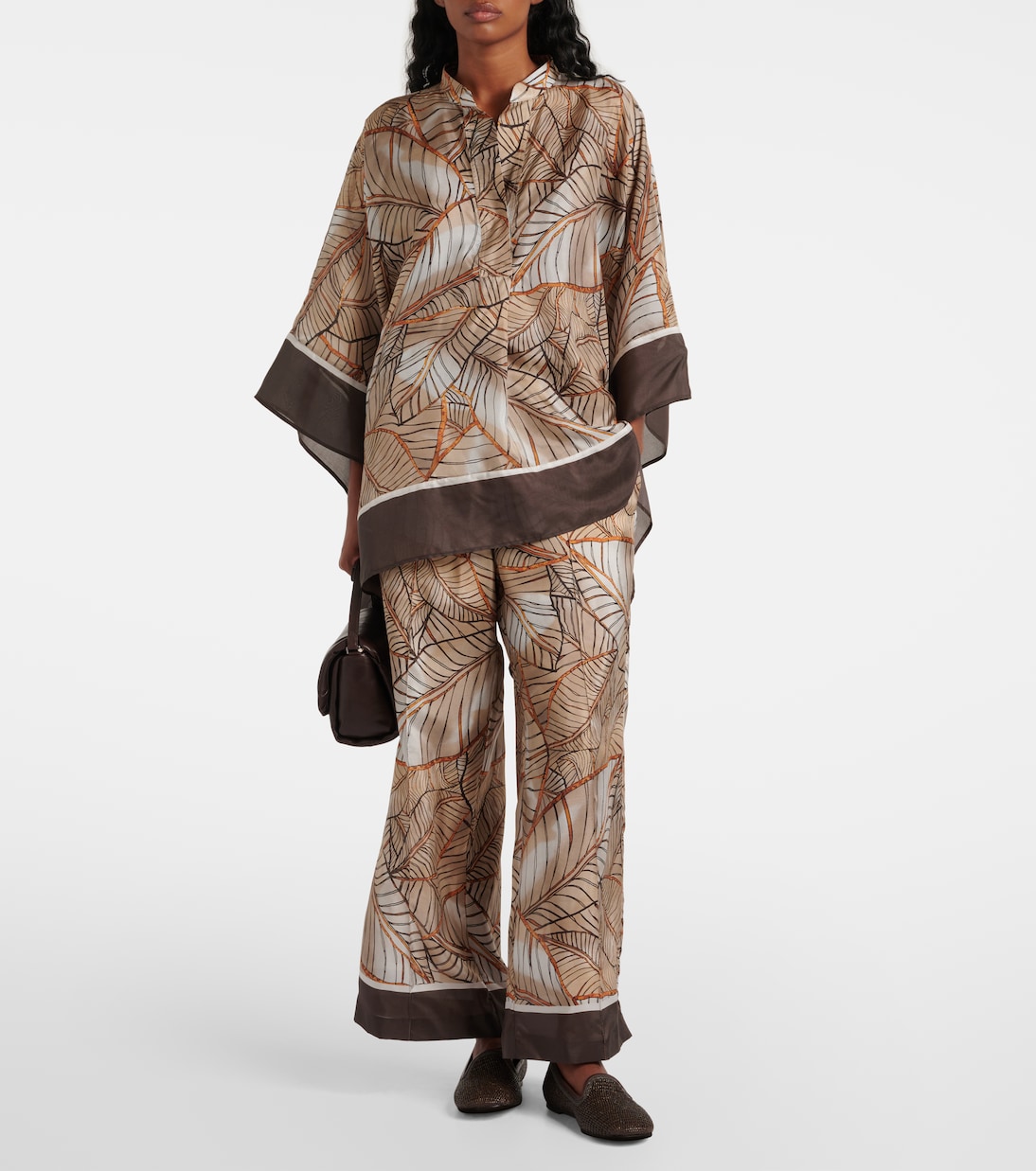 Printed silk shirt | Brunello Cucinelli