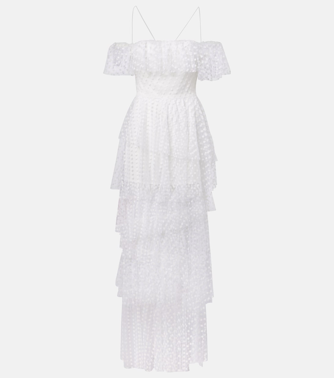 Abito lungo Carmen in tulle a pois | Alexandra Miro