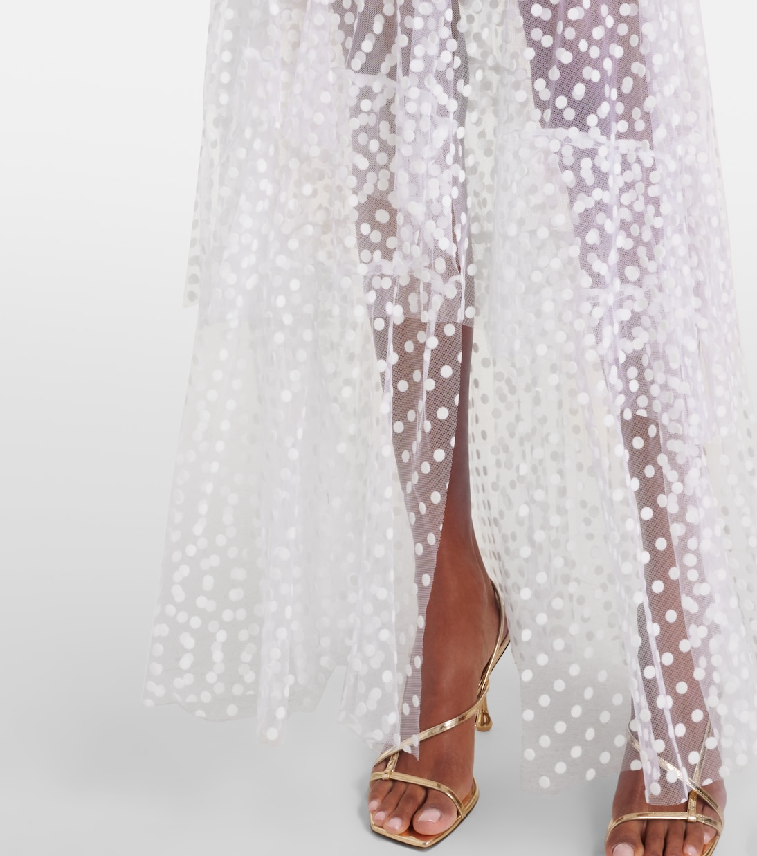 Abito lungo Carmen in tulle a pois | Alexandra Miro