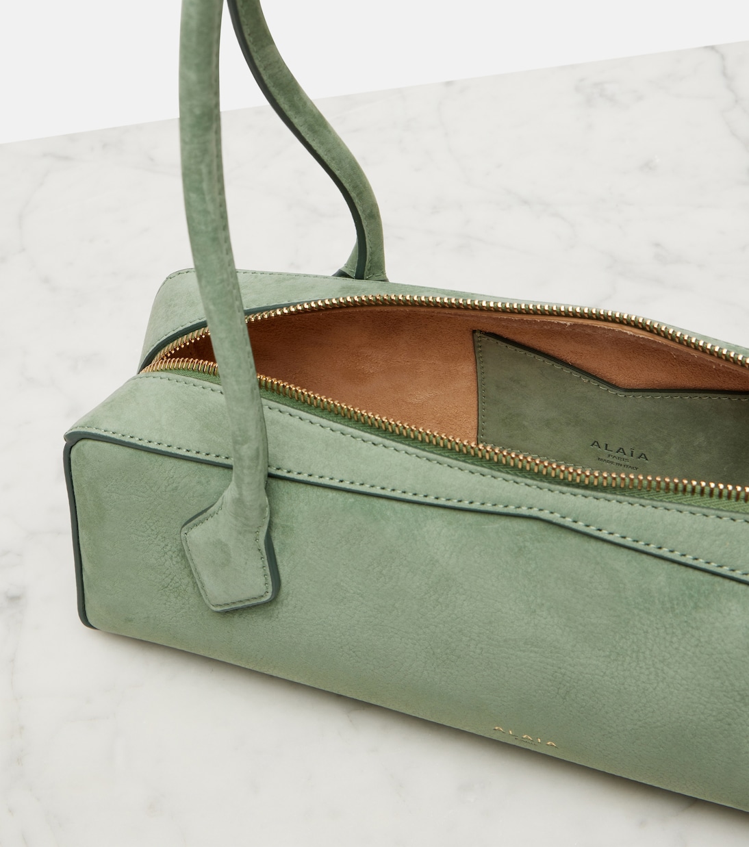 Sac Le Teckel Medium en daim | Alaïa