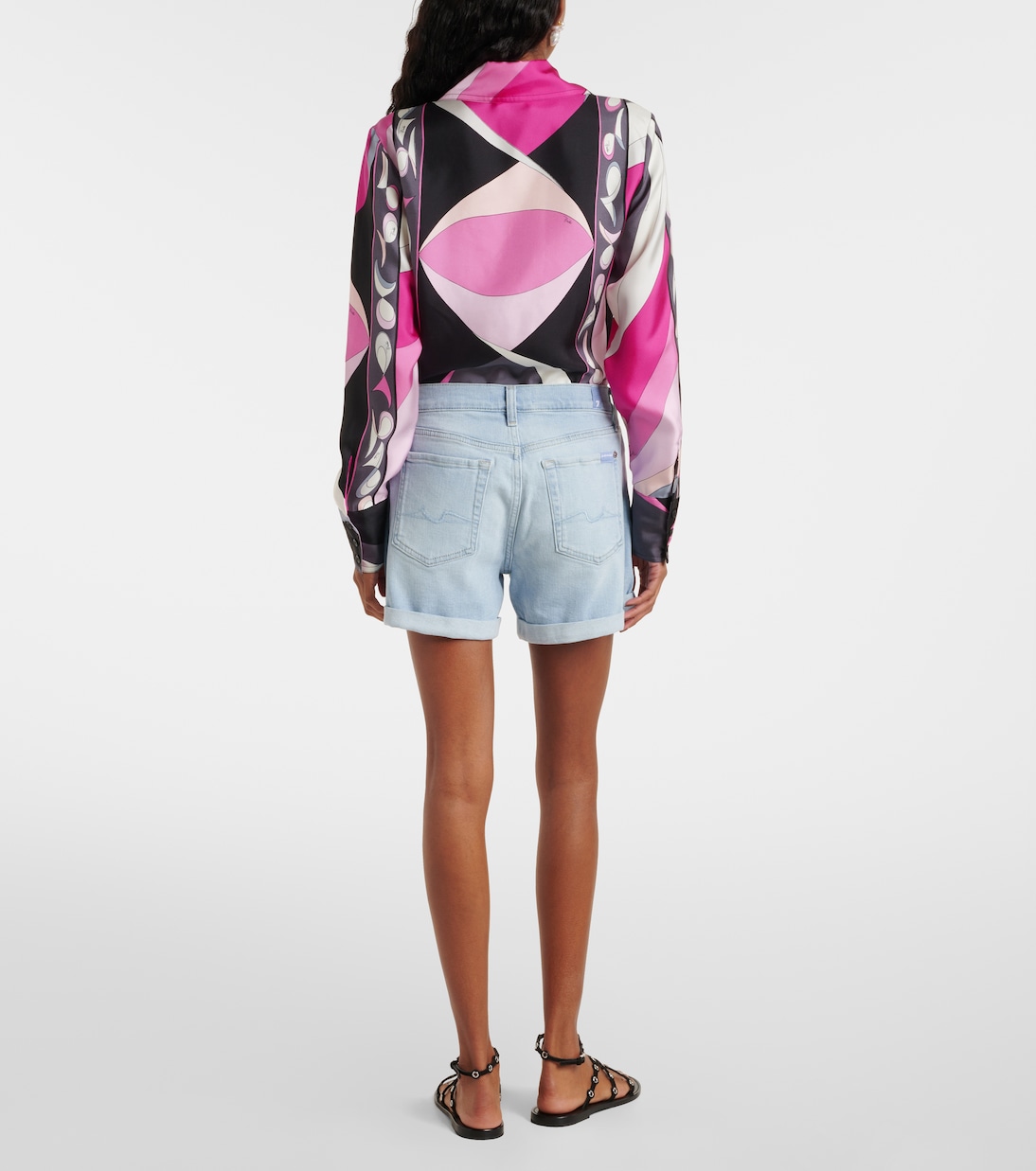 Mid-rise denim shorts | 7 For All Mankind