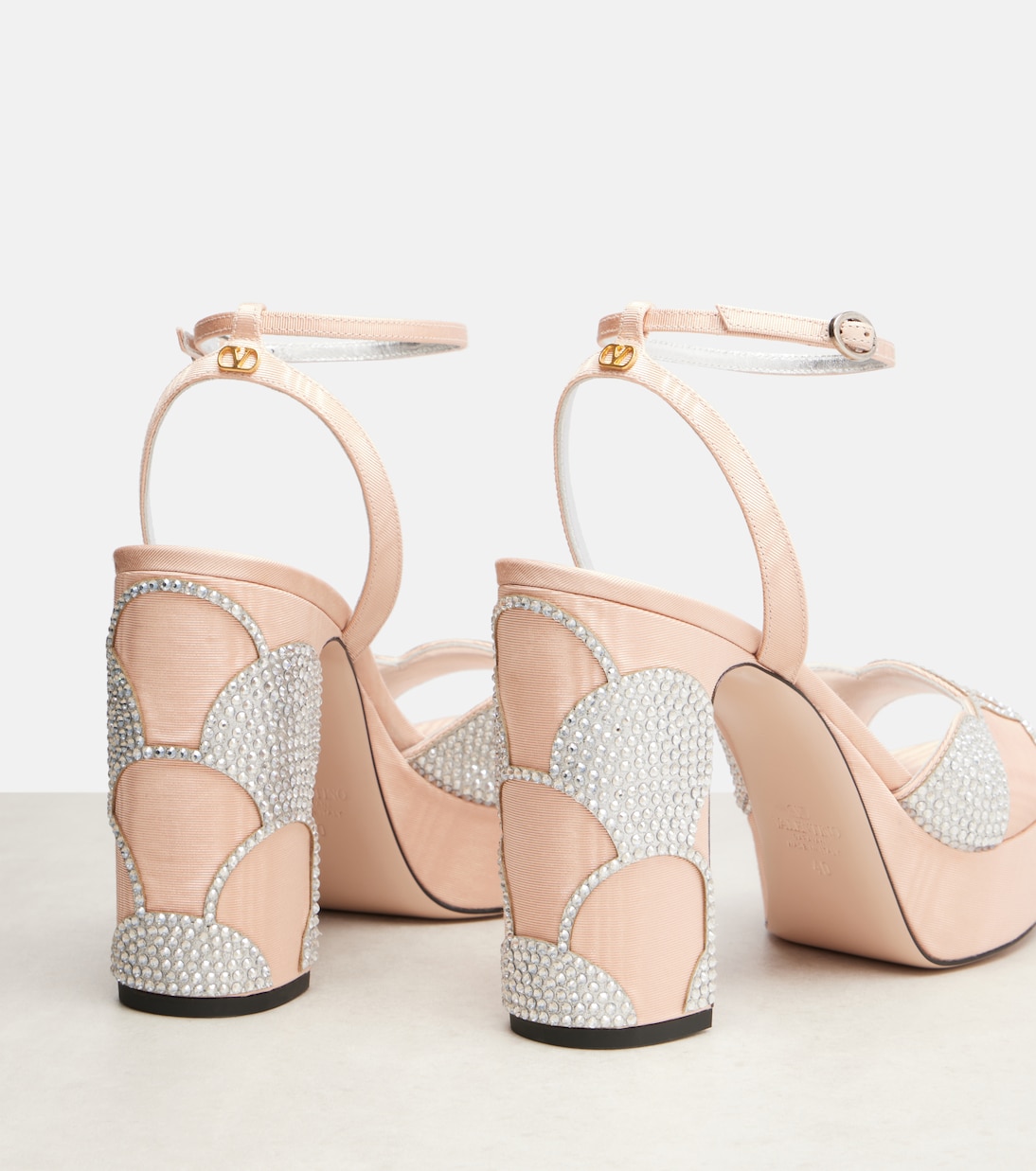 Bowow 115 moiré platform sandals | Valentino Garavani