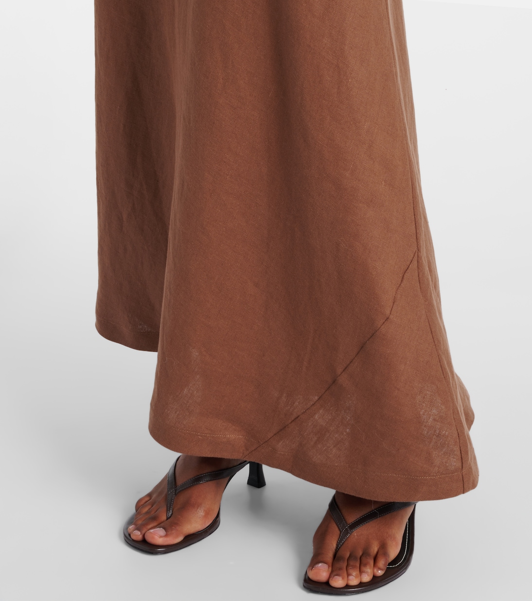 Abito lungo asimmetrico Suis in lino  | Faithfull
