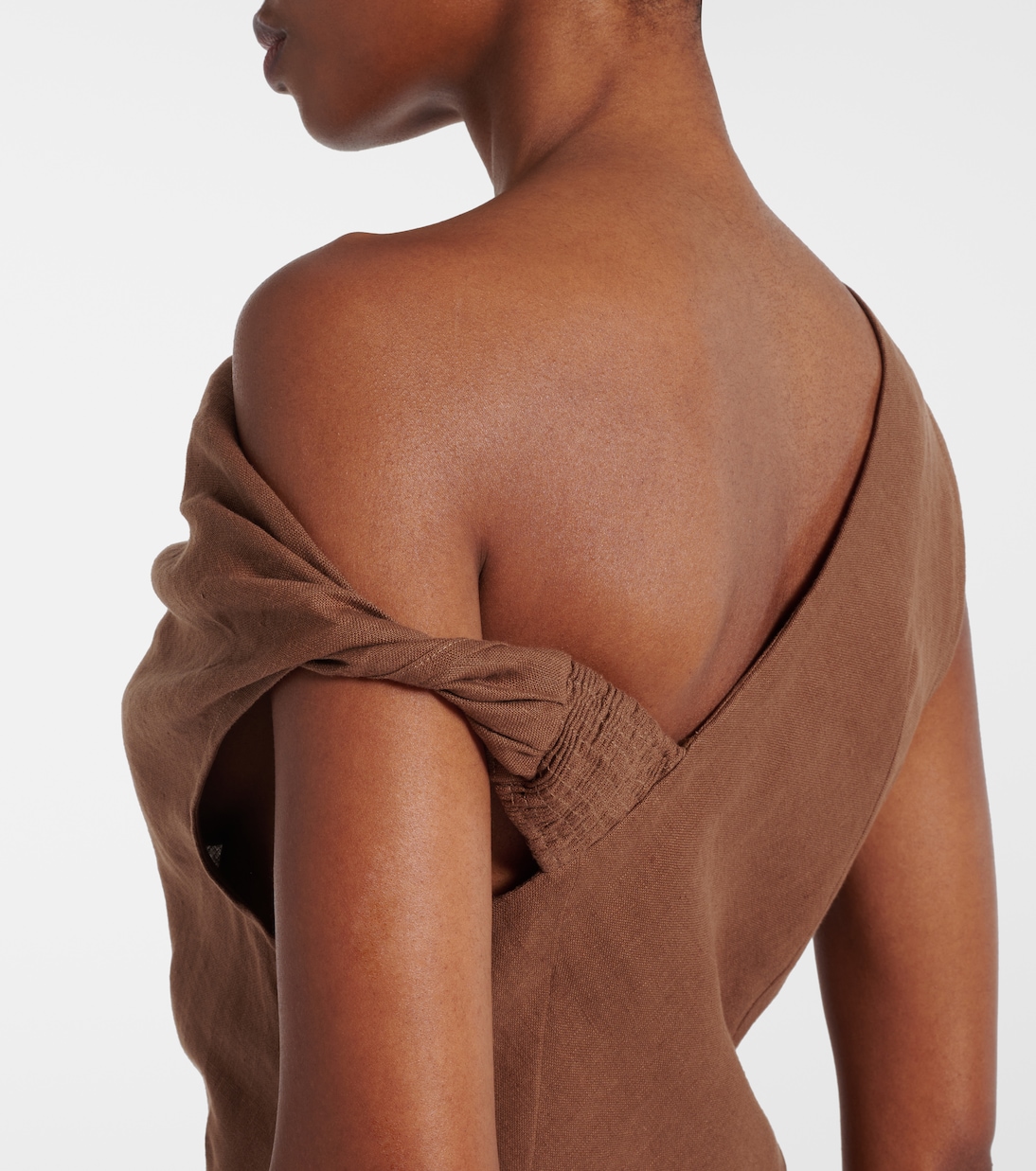 Abito lungo asimmetrico Suis in lino  | Faithfull