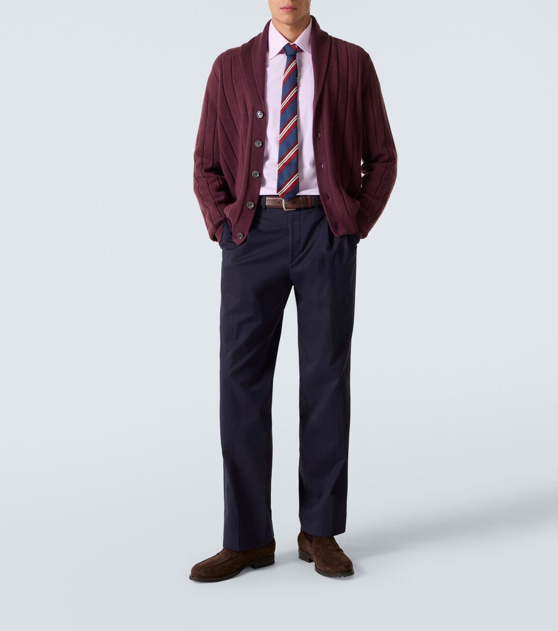 Rib-knitted cashmere cardigan | Kiton