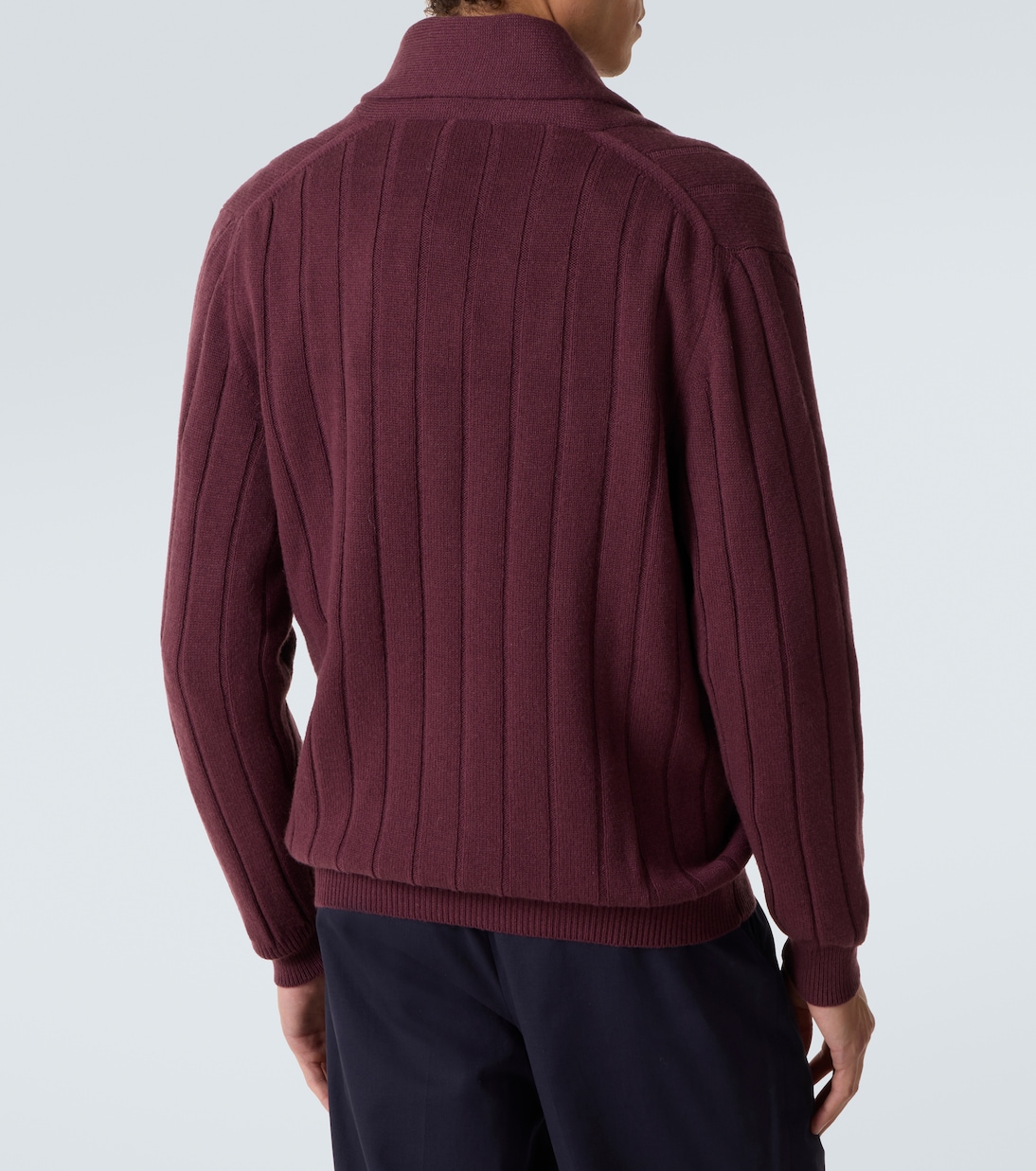 Rib-knitted cashmere cardigan | Kiton