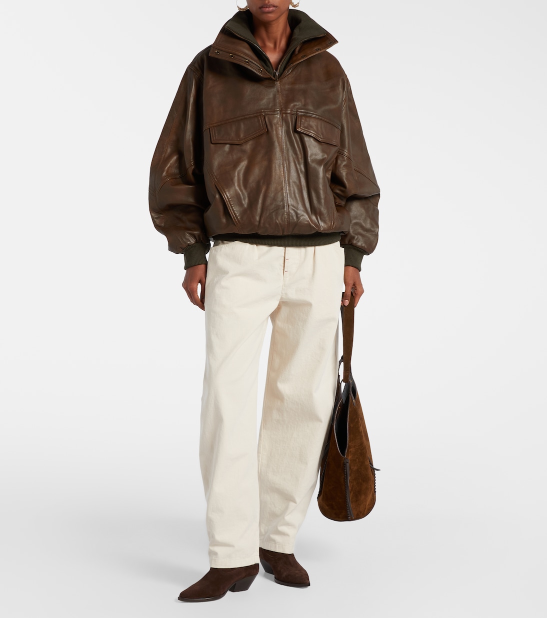 Oversize-Lederjacke Dorry | Isabel Marant