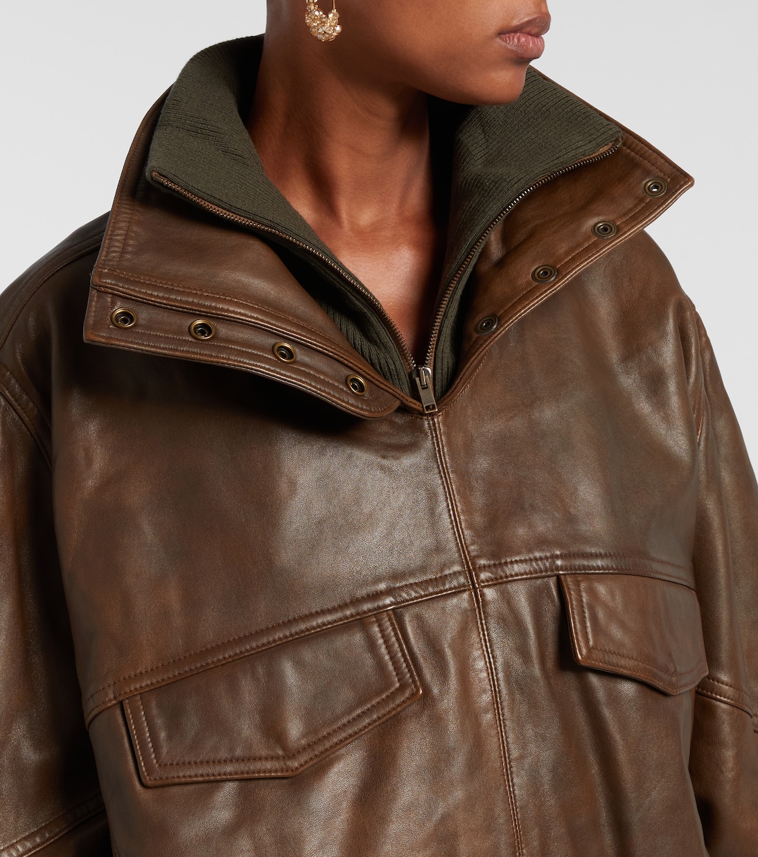 Oversize-Lederjacke Dorry | Isabel Marant