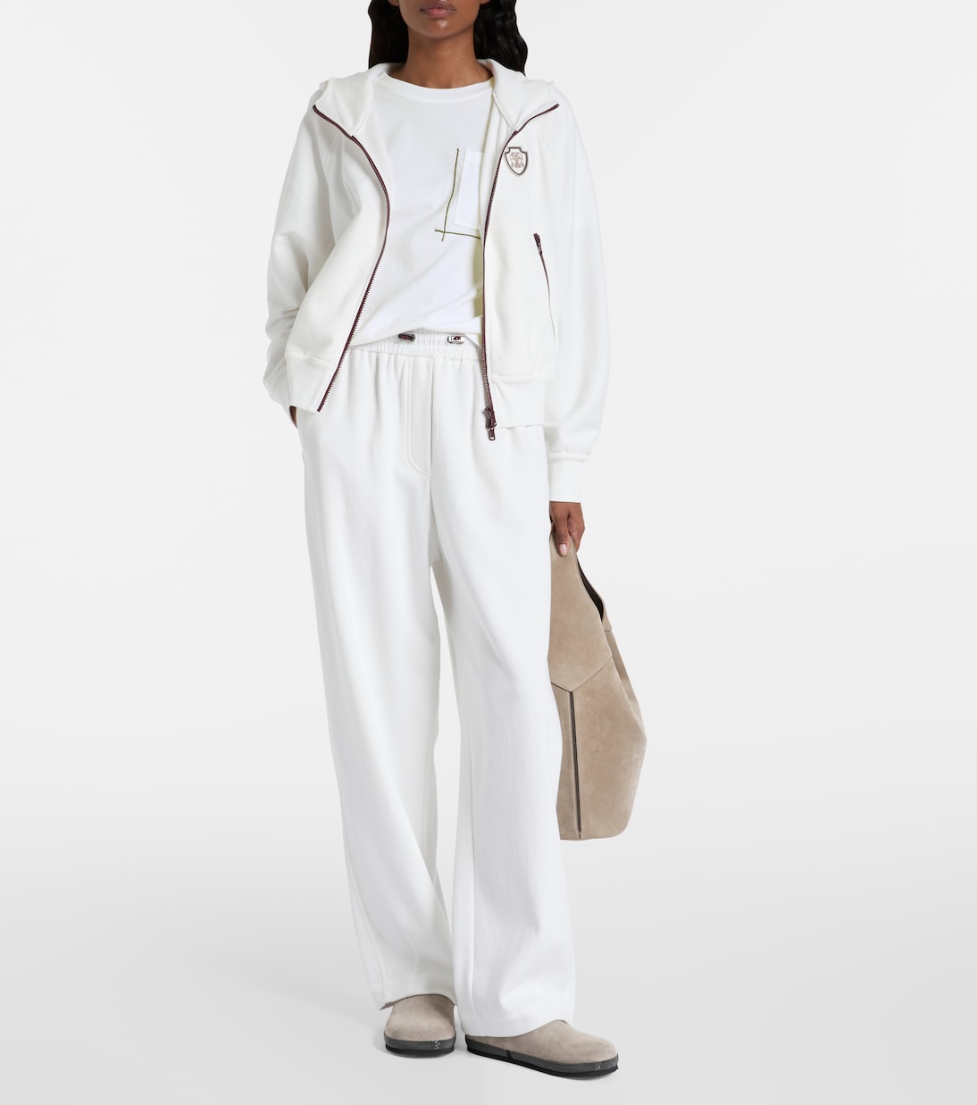 Sudadera de piqué en mezcla de algodón | Brunello Cucinelli