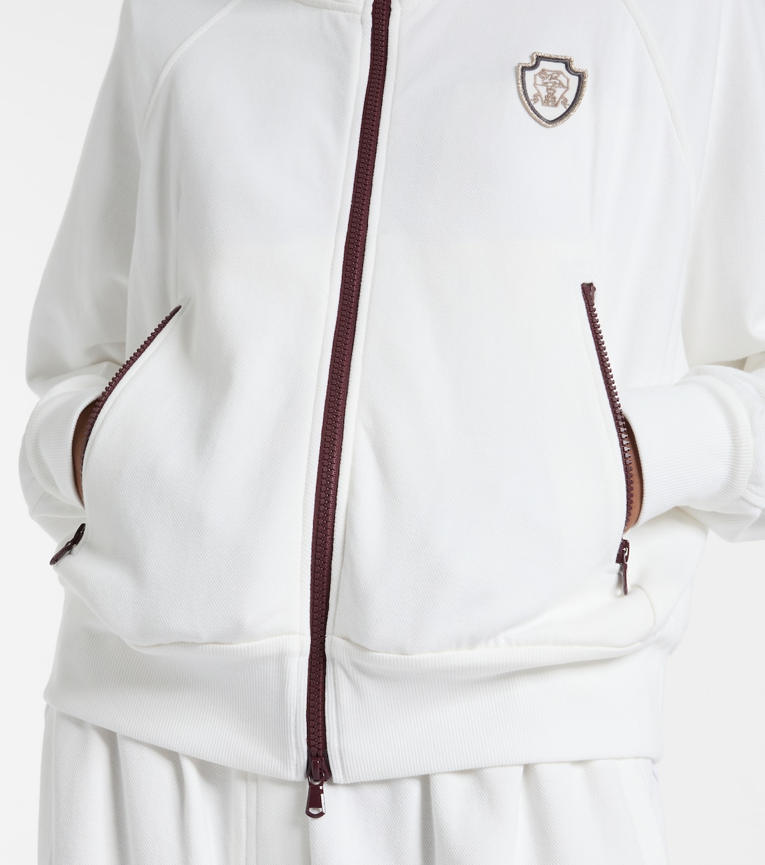 Sudadera de piqué en mezcla de algodón | Brunello Cucinelli