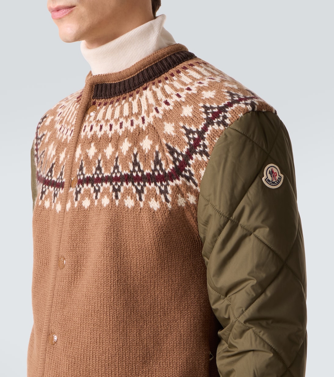 Wool-blend jacquard cardigan | Moncler